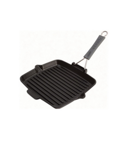 Сковорода-гриль квадратная с силиконовой ручкой Grills 24х24 см, черная