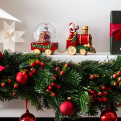 Фигурка "Снежный шар-поезд" 22х8,5х12,5 см