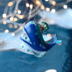 Новогодняя игрушка "Кит" 8 см