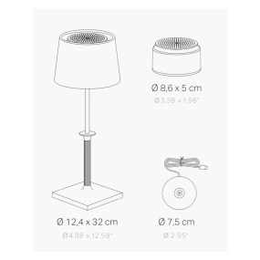 Лампа настольная Zafferano Poldina Classic Pro 32 см, цвет золото