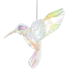 Елочная игрушка "Колибри радужный" 11 см