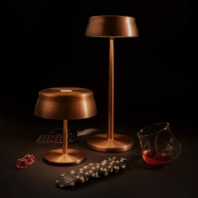 Лампа настольная Zafferano Sister Light Wi-Fi Mini 17 см, медная