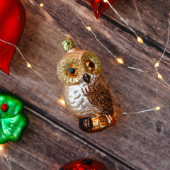 Игрушка на елку "Сова" 10 см