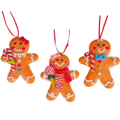 Елочная игрушка "Пряничный человечек" 8,4 см, в ассортименте Елочная игрушка "Пряничный человечек" 8,4 см, в ассортименте