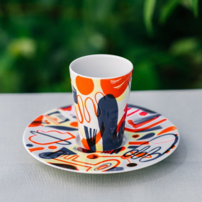 Чашка кофейная с блюдцем by Jaime Ferraz e Isabel Rio Novo 102 мл