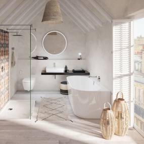 Ванна квариловая Villeroy & Boch Oberon 2.0 180х80, с панелью, UBQ180OBR9CD00V-01