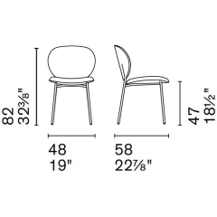 Стул Calligaris Ines CS2004, Painted Brass / Pink