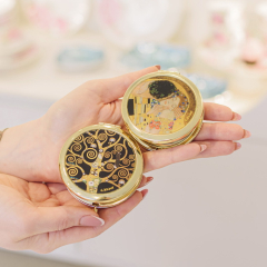 Зеркало карманное стеклянное в рамке "Дерево жизни" 7,5 см