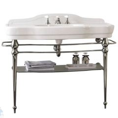 Консоль Devon&Devon Melody, раковина 110x58, основание хром, стеклянная полка