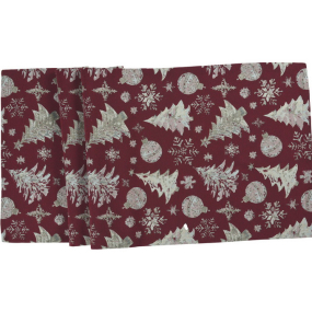 Скатерть-дорожка Crystal Tree 50х140 см, цвет бургунди