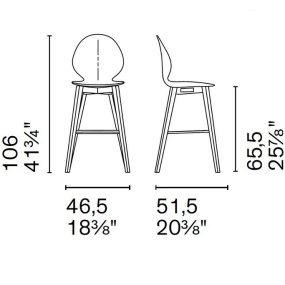Стул полубарный Calligaris Basil CS1495, Grey