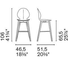 Стул полубарный Calligaris Basil CS1495, Grey