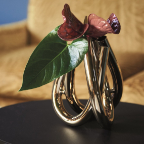 Ваза Triu 22 см, цвет золото