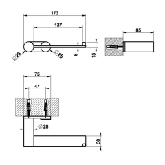 Держатель для туалетной бумаги Gessi 316, брашированная сталь