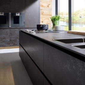 Керамогранит Laminam Oxide 100х300, Nero, 3,5 мм