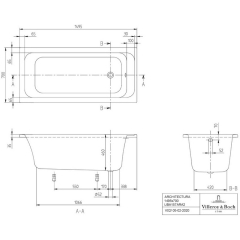 Ванна акриловая Villeroy & Boch Omnia Architectura 150х70 UBA157ARA2V-01