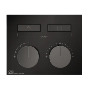 Внешняя часть Gessi HI-FI 63004.706 смесителя термостатического, черный PVD