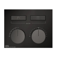 Внешняя часть Gessi HI-FI 63004.706 смесителя термостатического, черный PVD