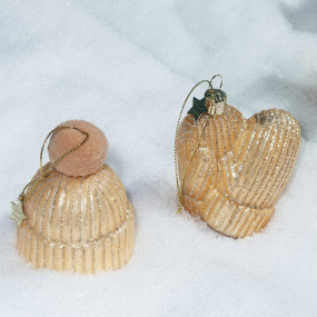 Елочная игрушка "Шапка с помпоном" 7,5 см