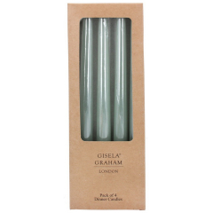 Набор свечей Gisela Graham 25 см, 4 шт, цвет зеленый ледяной