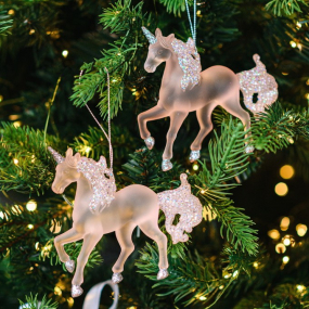 Новогодняя игрушка "Единорог" 10,8 см