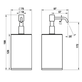 Дозатор для жидкого мыла Gessi Venti20, брашированная латунь PVD