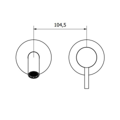 Внешняя часть iB Rubinetti M316 M3406WB смесителя для раковины, матовая теплая бронза