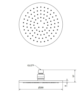 Лейка для душа iB Rubinetti Monamour MA020CC, хром