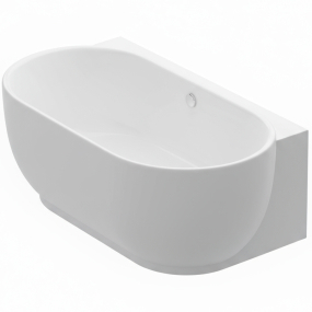 Ванна пристенная Duravit Luv 180х95, из камня DuraSolid®, матовая