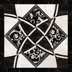Керамогранит Versace Emote 78х78, Bianco-Nero, 10 мм