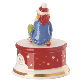 Шкатулка музыкальная "С белым щенком" 14 см