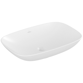 Раковина накладная Villeroy & Boch Loop & Friends 62х42, CeramicPlus, 4A5001RW, из TitanCeram, белая матовая