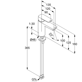 Смеситель для раковины Kludi Pure&Style 402920575, хром