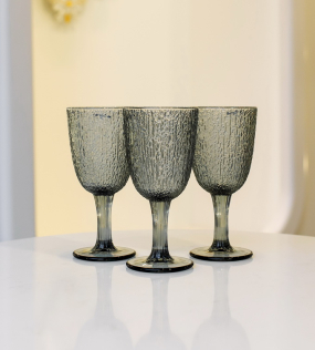 Набор бокалов для вина Davor 250 мл, 3 шт, цвет серый
