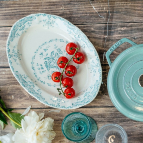 Блюдо овальное Rose Turquoise 30,5 см