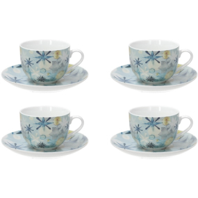 Набор чашек для капучино с блюдцами Atollo Cristalli 240 мл, 8 предметов