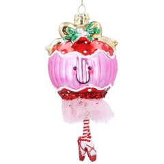 Елочная игрушка "Шар-балерина" 14 см