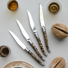 Набор ножей для стейка Laguiole en Aubrac, 4 шт, ручка - скорлупа грецкого ореха