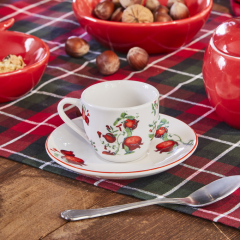 Набор чашек для эспрессо с блюдцами Atollo Melograno 80 мл, 12 предметов