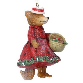 Елочная игрушка "Миссис Лиса" 8,5 см