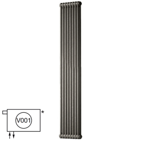 Радиатор Zehnder Сharleston 2180-8, 179х39, 1/2, V001 (V002), с термовентилем, Technoline