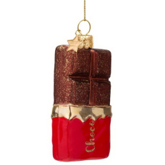 Елочная игрушка "Шоколадка" 11 см