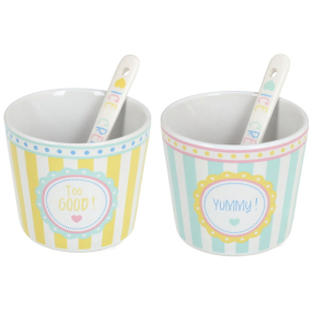 Набор для мороженого La Petite Gelateria, 4 предмета, желто-зеленый