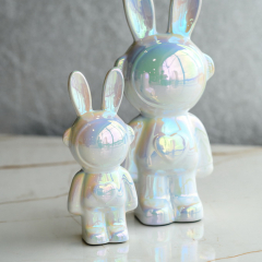 Фигурка-копилка "Кролик" 18 см, белая