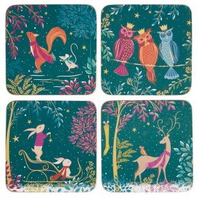Набор подставок под кружку Woodland Tales 10,5х10,5 см, 4 шт