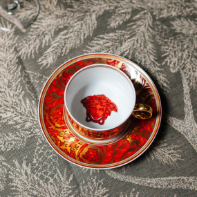 Чашка чайная с блюдцем Versace Medusa Garland 200 мл