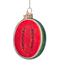 Елочная игрушка "Арбуз" 10 см