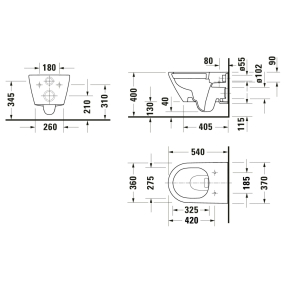 Унитаз подвесной Duravit D-Code, 54x37, 2903090021, с сиденьем
