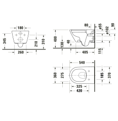 Унитаз подвесной Duravit D-Code, 54x37, 2903090021, с сиденьем