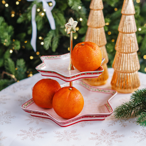 Этажерка Winter Bakery Delight 34 см, 2 уровня